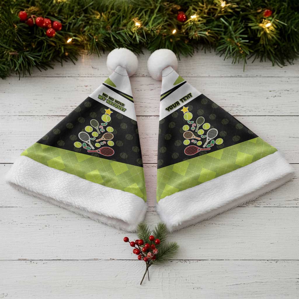 Personalized Tennis Christmas Christmas Santa Hat Ho Ho Hold My Racquet - Wonder Print Shop
