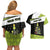 Personalized Tennis Christmas Couples Matching Off Shoulder Short Dress and Hawaiian Shirt Ho Ho Hold My Racquet - Wonder Print Shop