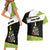 Personalized Tennis Christmas Couples Matching Short Sleeve Bodycon Dress and Hawaiian Shirt Ho Ho Hold My Racquet - Wonder Print Shop