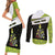 Personalized Tennis Christmas Couples Matching Short Sleeve Bodycon Dress and Long Sleeve Button Shirt Ho Ho Hold My Racquet - Wonder Print Shop