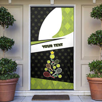 Personalized Tennis Christmas Door Cover Ho Ho Hold My Racquet - Wonder Print Shop