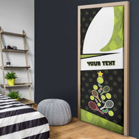 Personalized Tennis Christmas Door Cover Ho Ho Hold My Racquet - Wonder Print Shop