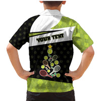 Personalized Tennis Christmas Family Matching Mermaid Dress and Hawaiian Shirt Ho Ho Hold My Racquet - Wonder Print Shop