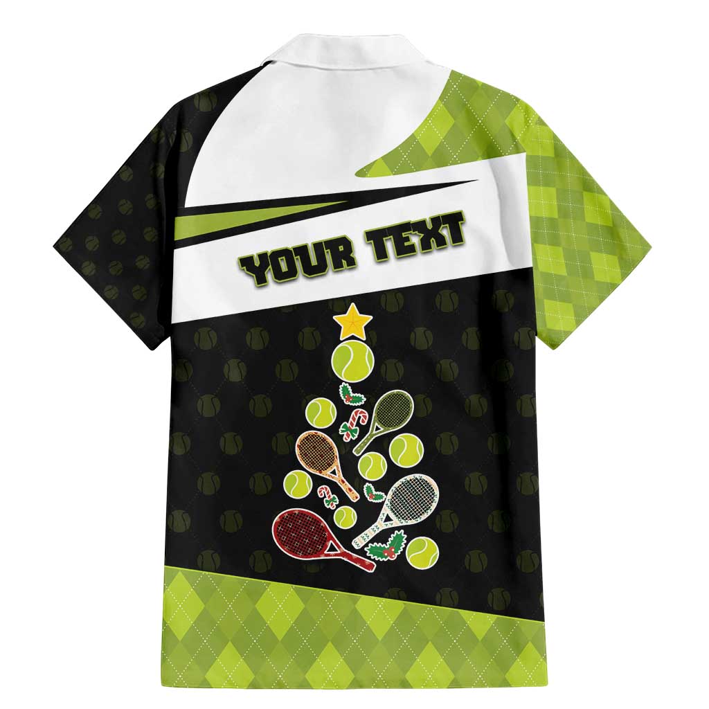 Personalized Tennis Christmas Family Matching Mermaid Dress and Hawaiian Shirt Ho Ho Hold My Racquet - Wonder Print Shop