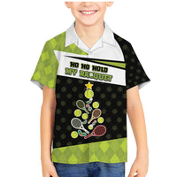 Personalized Tennis Christmas Family Matching Mermaid Dress and Hawaiian Shirt Ho Ho Hold My Racquet - Wonder Print Shop