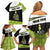Personalized Tennis Christmas Family Matching Off Shoulder Short Dress and Hawaiian Shirt Ho Ho Hold My Racquet - Wonder Print Shop