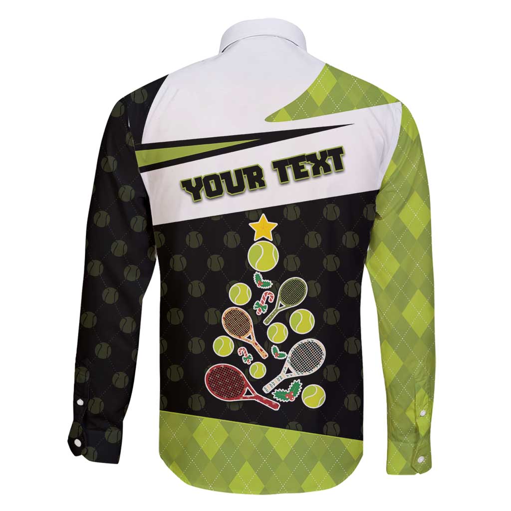 Personalized Tennis Christmas Family Matching Puletasi and Hawaiian Shirt Ho Ho Hold My Racquet - Wonder Print Shop