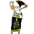 Personalized Tennis Christmas Family Matching Short Sleeve Bodycon Dress and Hawaiian Shirt Ho Ho Hold My Racquet - Wonder Print Shop