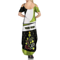 Personalized Tennis Christmas Family Matching Summer Maxi Dress and Hawaiian Shirt Ho Ho Hold My Racquet - Wonder Print Shop