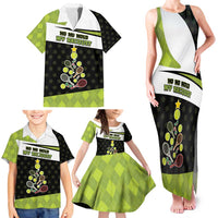 Personalized Tennis Christmas Family Matching Tank Maxi Dress and Hawaiian Shirt Ho Ho Hold My Racquet - Wonder Print Shop