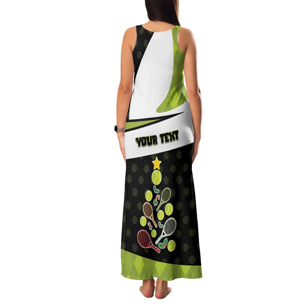 Personalized Tennis Christmas Family Matching Tank Maxi Dress and Hawaiian Shirt Ho Ho Hold My Racquet - Wonder Print Shop
