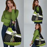 Tennis Christmas Grocery Bag Ho Ho Hold My Racquet - Wonder Print Shop