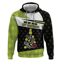 Personalized Tennis Christmas Hoodie Ho Ho Hold My Racquet - Wonder Print Shop
