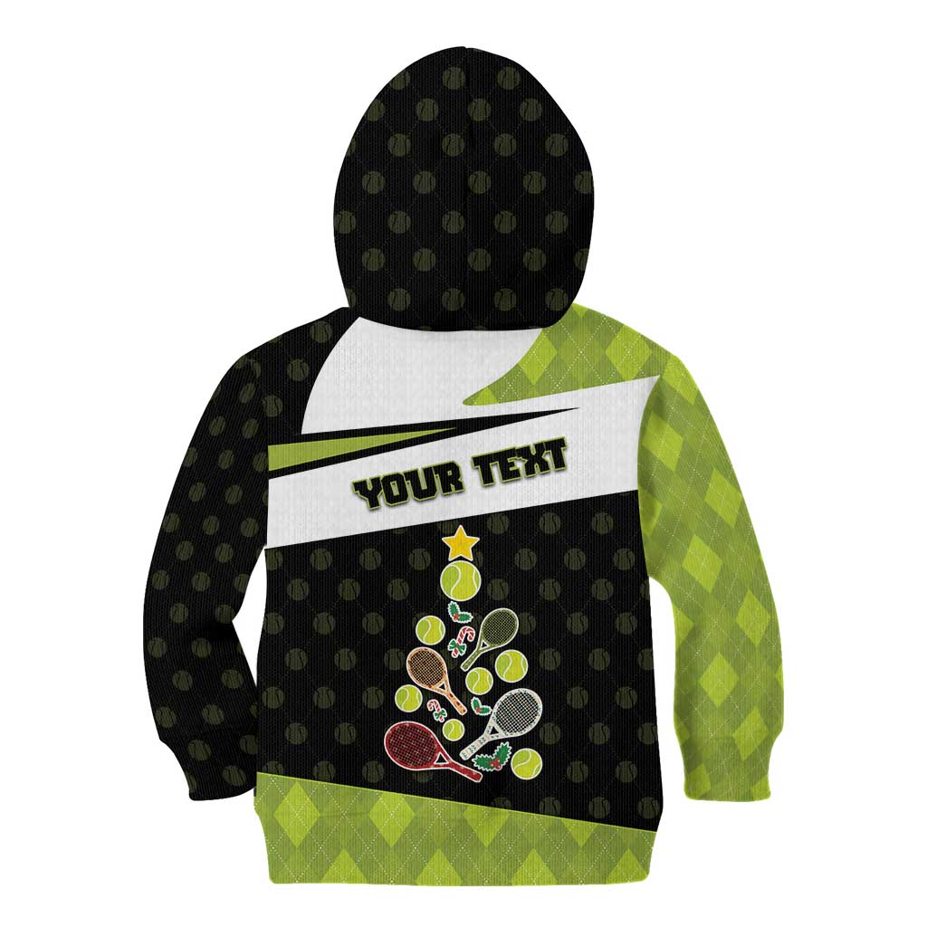 Personalized Tennis Christmas Kid Hoodie Ho Ho Hold My Racquet - Wonder Print Shop