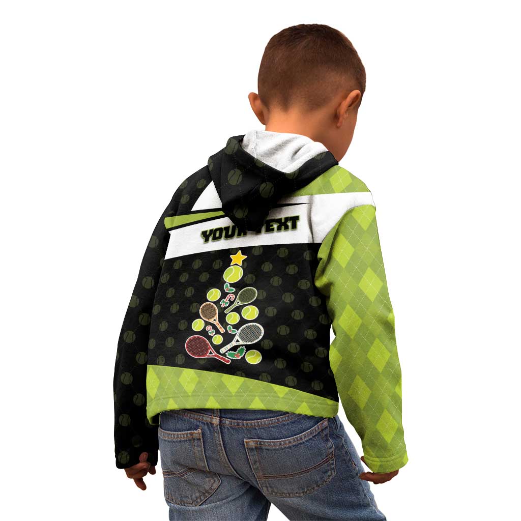 Personalized Tennis Christmas Kid Hoodie Ho Ho Hold My Racquet - Wonder Print Shop