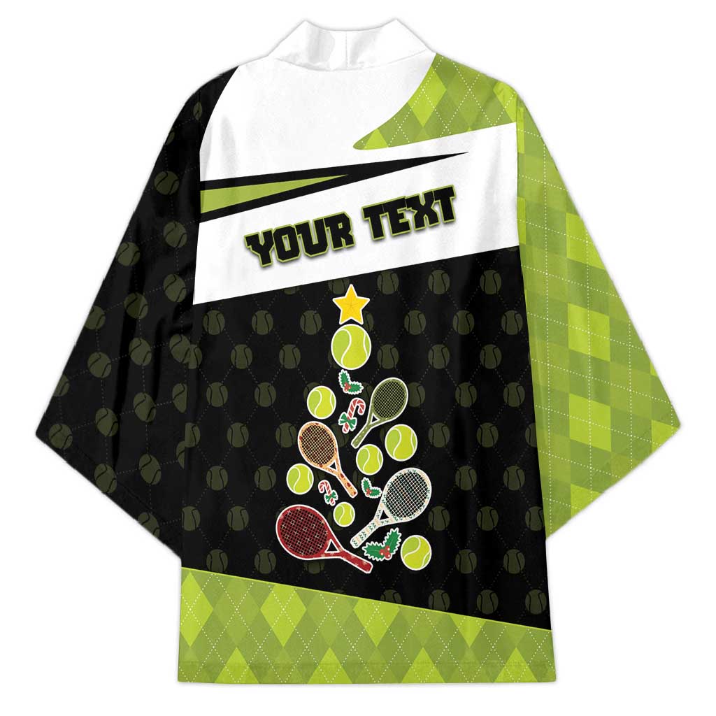 Personalized Tennis Christmas Kimono Ho Ho Hold My Racquet - Wonder Print Shop