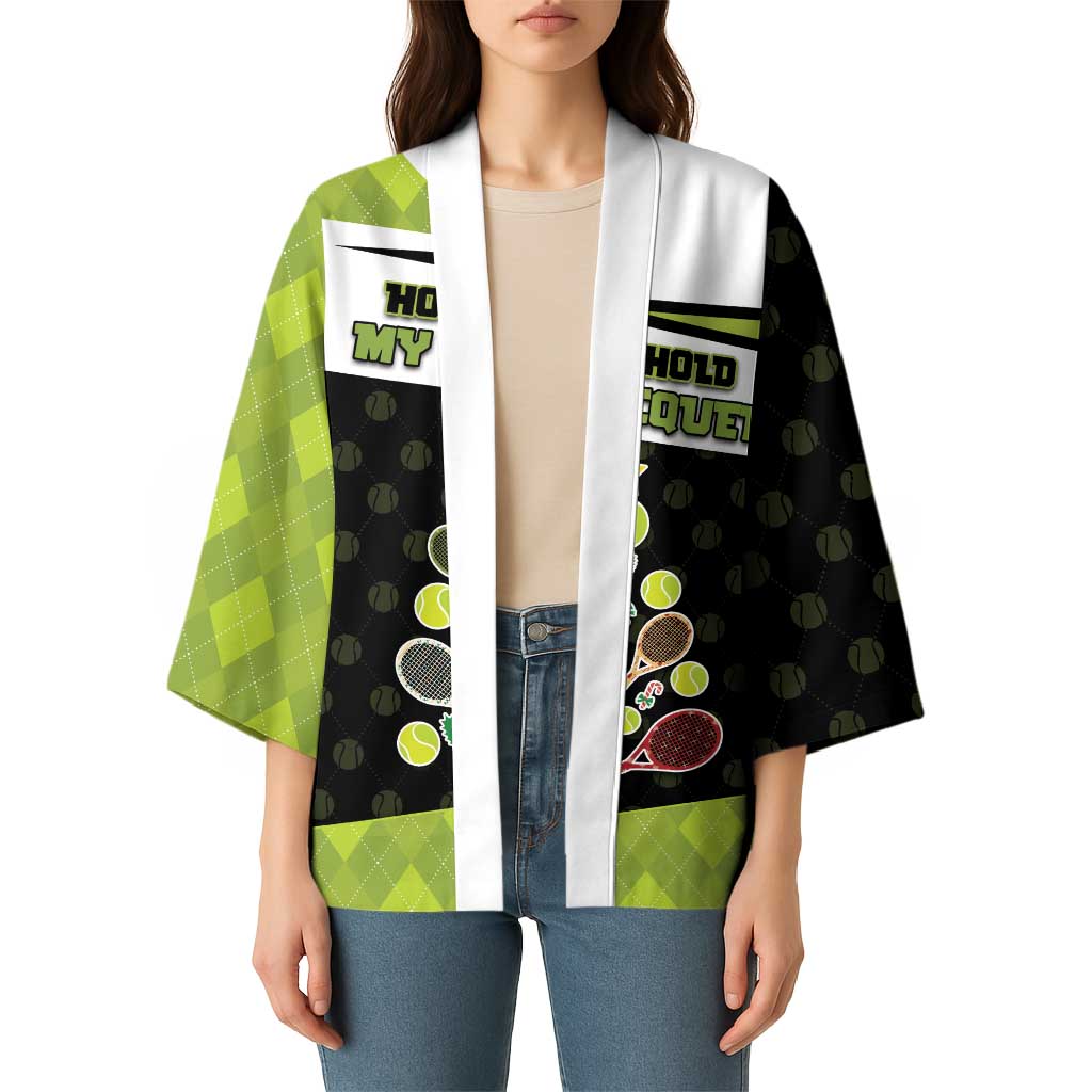 Personalized Tennis Christmas Kimono Ho Ho Hold My Racquet - Wonder Print Shop