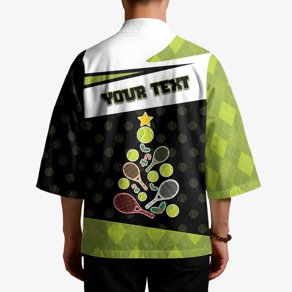 Personalized Tennis Christmas Kimono Ho Ho Hold My Racquet - Wonder Print Shop