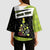 Personalized Tennis Christmas Kimono Sleeve Blouse Ho Ho Hold My Racquet - Wonder Print Shop