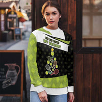 Personalized Tennis Christmas Ugly Christmas Sweater Ho Ho Hold My Racquet - Wonder Print Shop