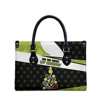 Tennis Christmas Leather Bag Ho Ho Hold My Racquet - Wonder Print Shop