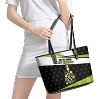 Tennis Christmas Leather Tote Bag Ho Ho Hold My Racquet - Wonder Print Shop