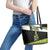 Tennis Christmas Leather Tote Bag Ho Ho Hold My Racquet - Wonder Print Shop