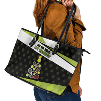 Tennis Christmas Leather Tote Bag Ho Ho Hold My Racquet - Wonder Print Shop