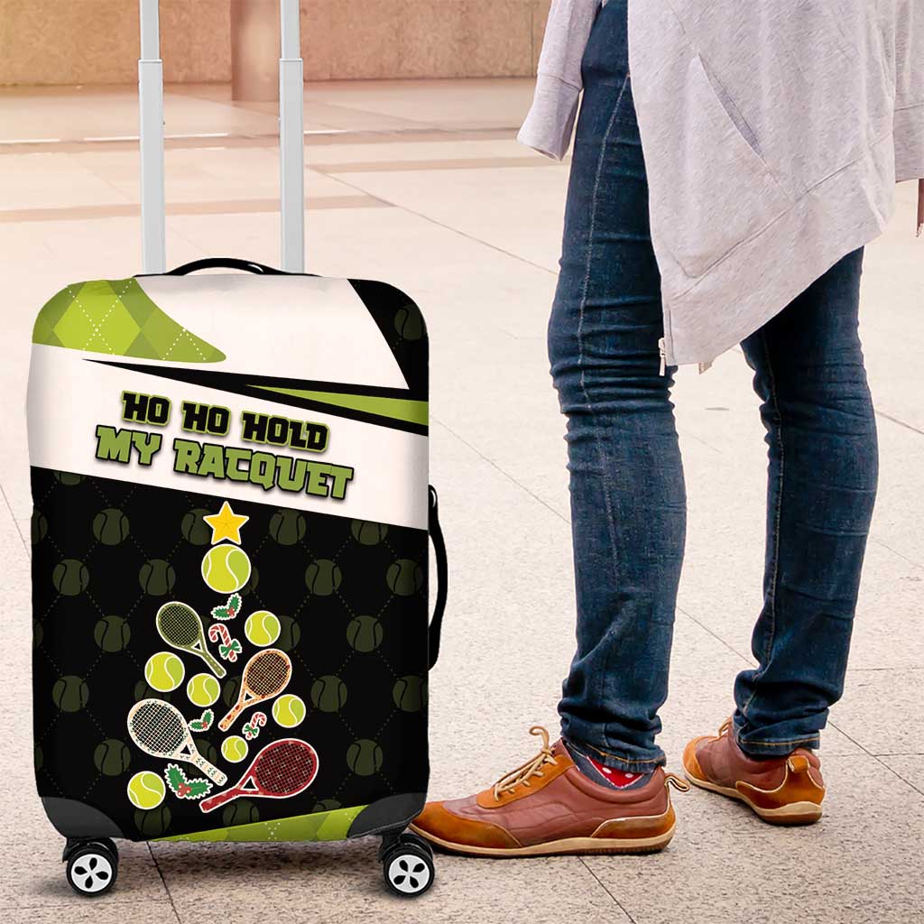 Tennis Christmas Luggage Cover Ho Ho Hold My Racquet - Wonder Print Shop