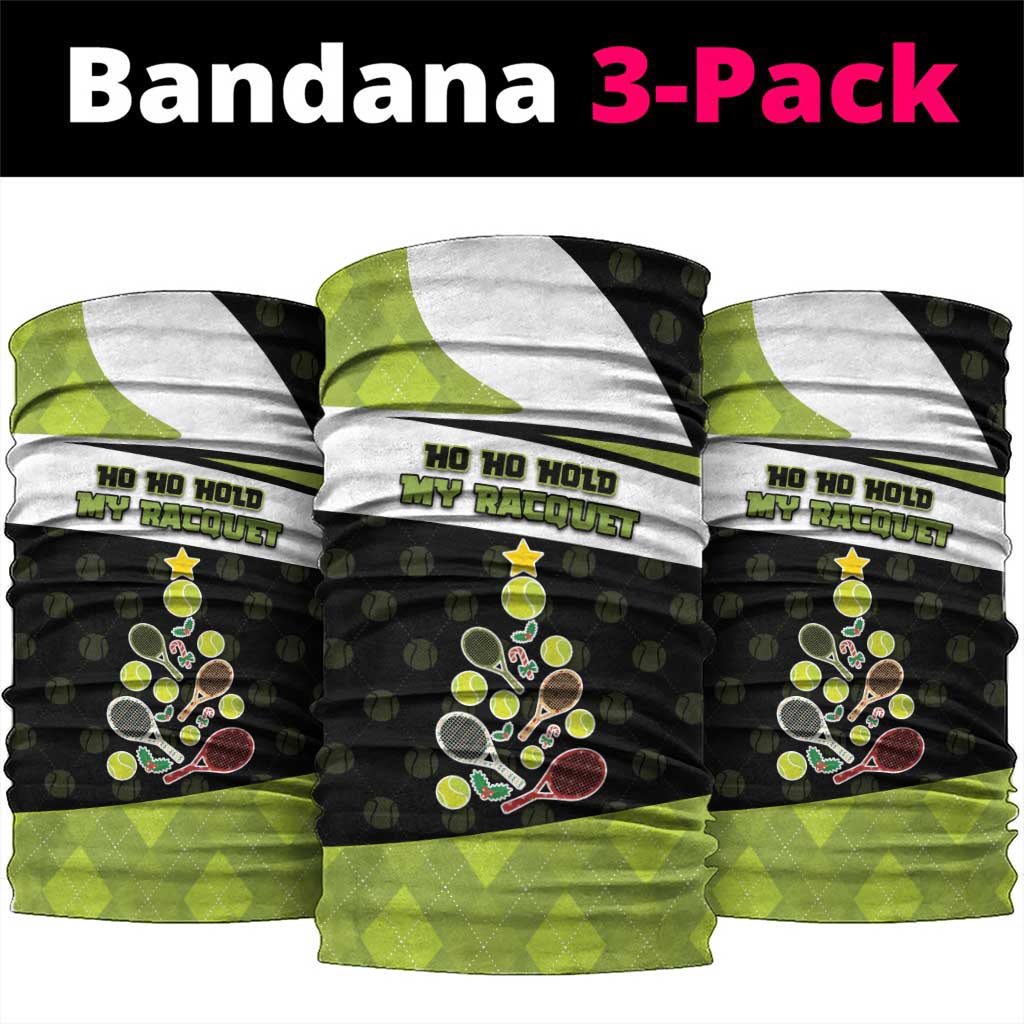 Tennis Christmas Neck Gaiter Ho Ho Hold My Racquet - Wonder Print Shop