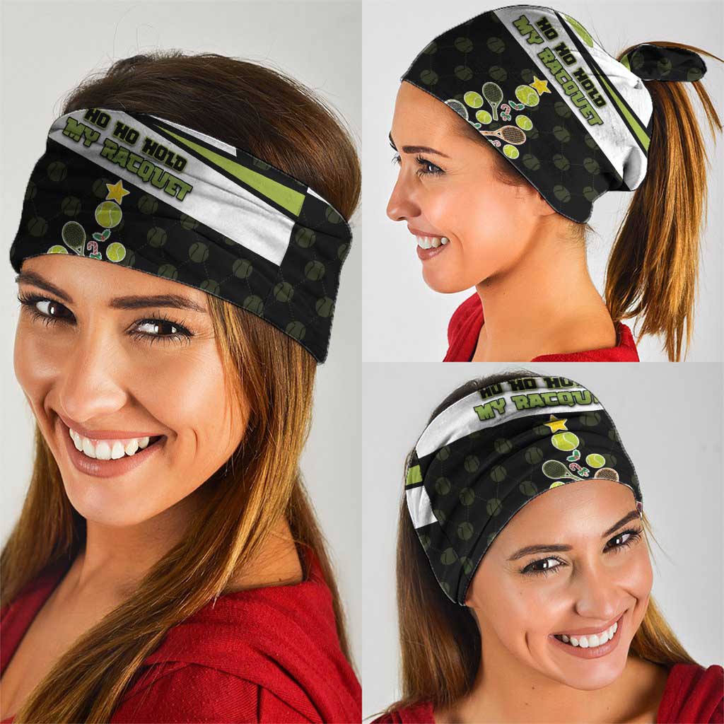 Tennis Christmas Neck Gaiter Ho Ho Hold My Racquet - Wonder Print Shop