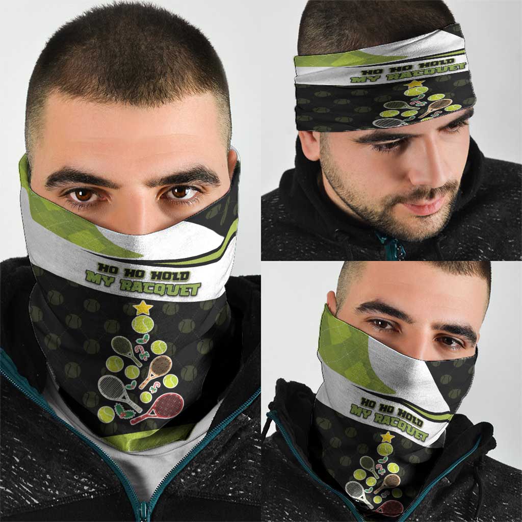 Tennis Christmas Neck Gaiter Ho Ho Hold My Racquet - Wonder Print Shop