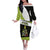 Personalized Tennis Christmas Off The Shoulder Long Sleeve Dress Ho Ho Hold My Racquet - Wonder Print Shop