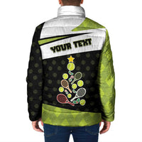 Personalized Tennis Christmas Padded Jacket Ho Ho Hold My Racquet - Wonder Print Shop