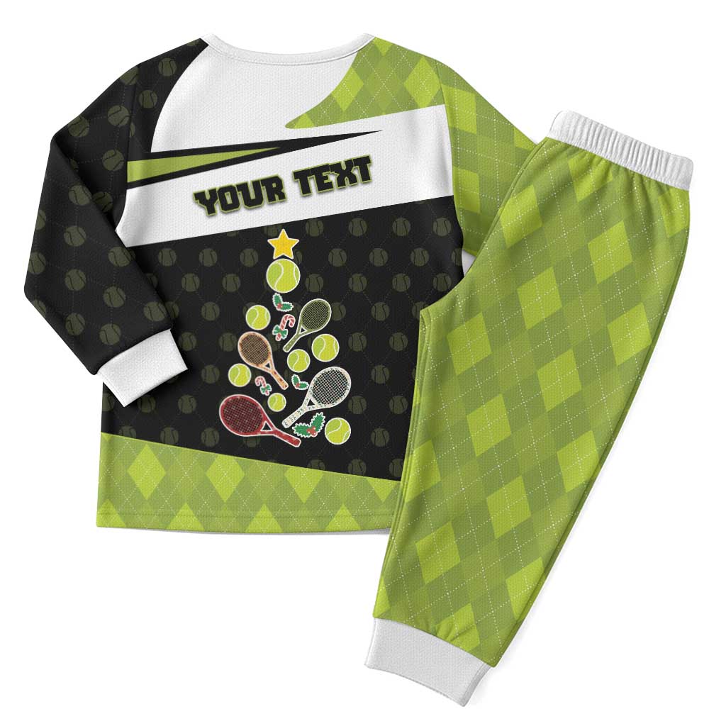 Personalized Tennis Christmas Christmas Pajama Set Ho Ho Hold My Racquet - Wonder Print Shop