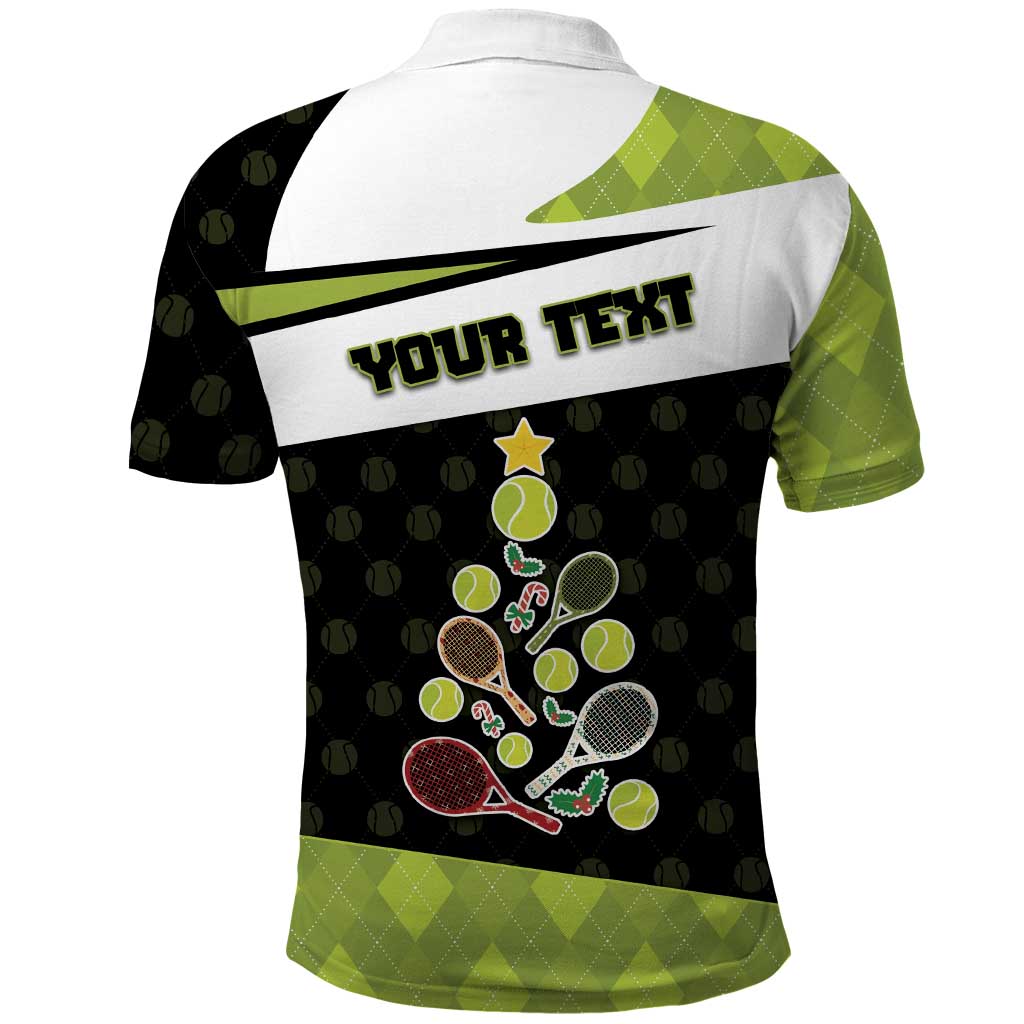 Personalized Tennis Christmas Polo Shirt Ho Ho Hold My Racquet - Wonder Print Shop