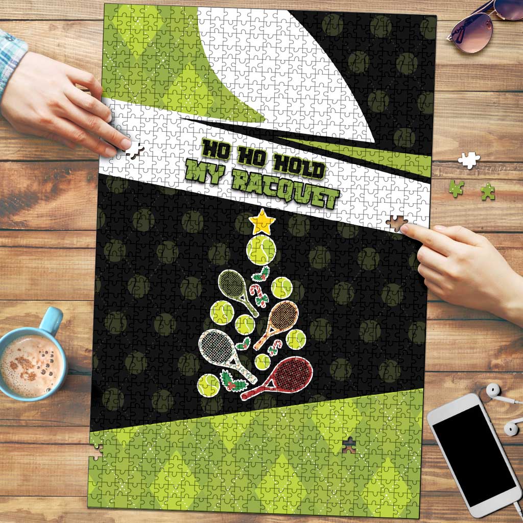 Tennis Christmas Puzzle Ho Ho Hold My Racquet - Wonder Print Shop