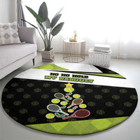 Tennis Christmas Round Carpet Ho Ho Hold My Racquet - Wonder Print Shop