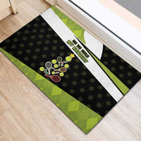 Tennis Christmas Rubber Doormat Ho Ho Hold My Racquet - Wonder Print Shop