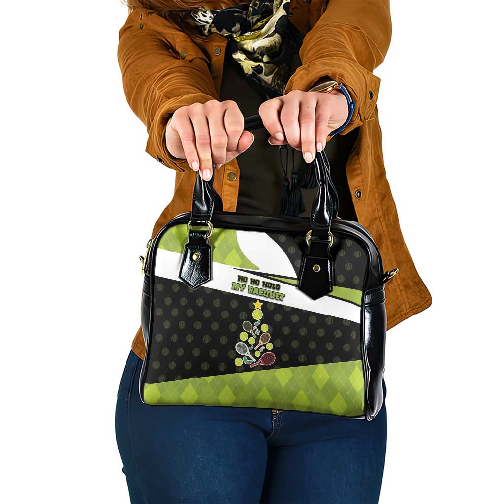 Tennis Christmas Shoulder Handbag Ho Ho Hold My Racquet - Wonder Print Shop