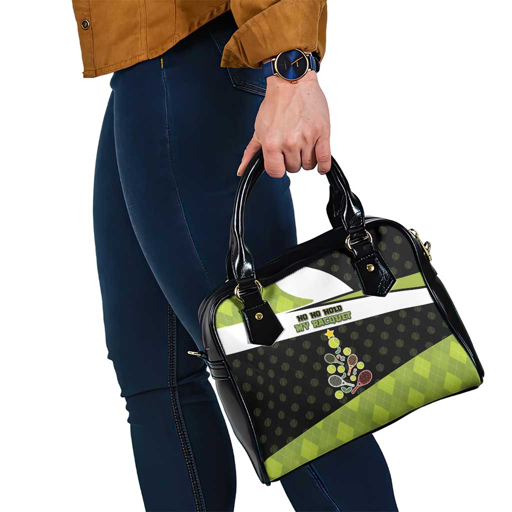 Tennis Christmas Shoulder Handbag Ho Ho Hold My Racquet - Wonder Print Shop