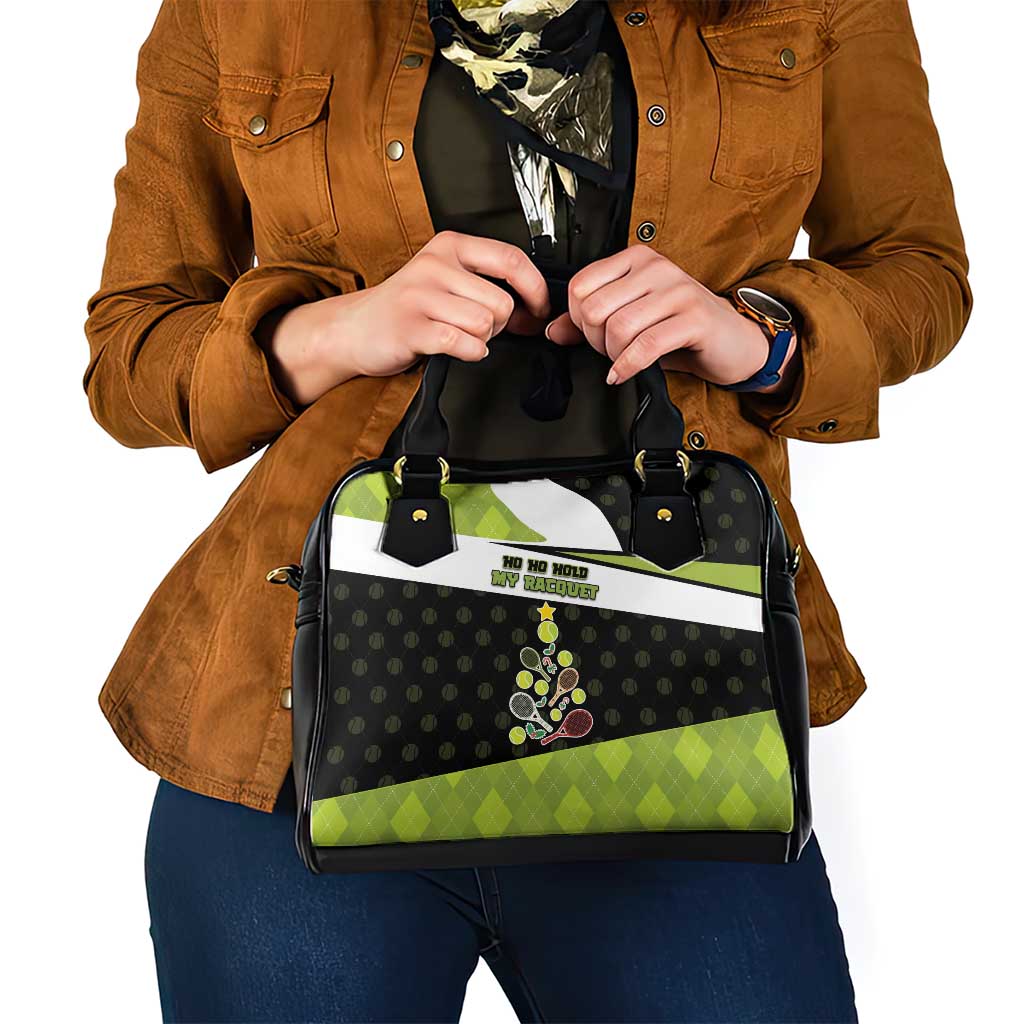 Tennis Christmas Shoulder Handbag Ho Ho Hold My Racquet - Wonder Print Shop
