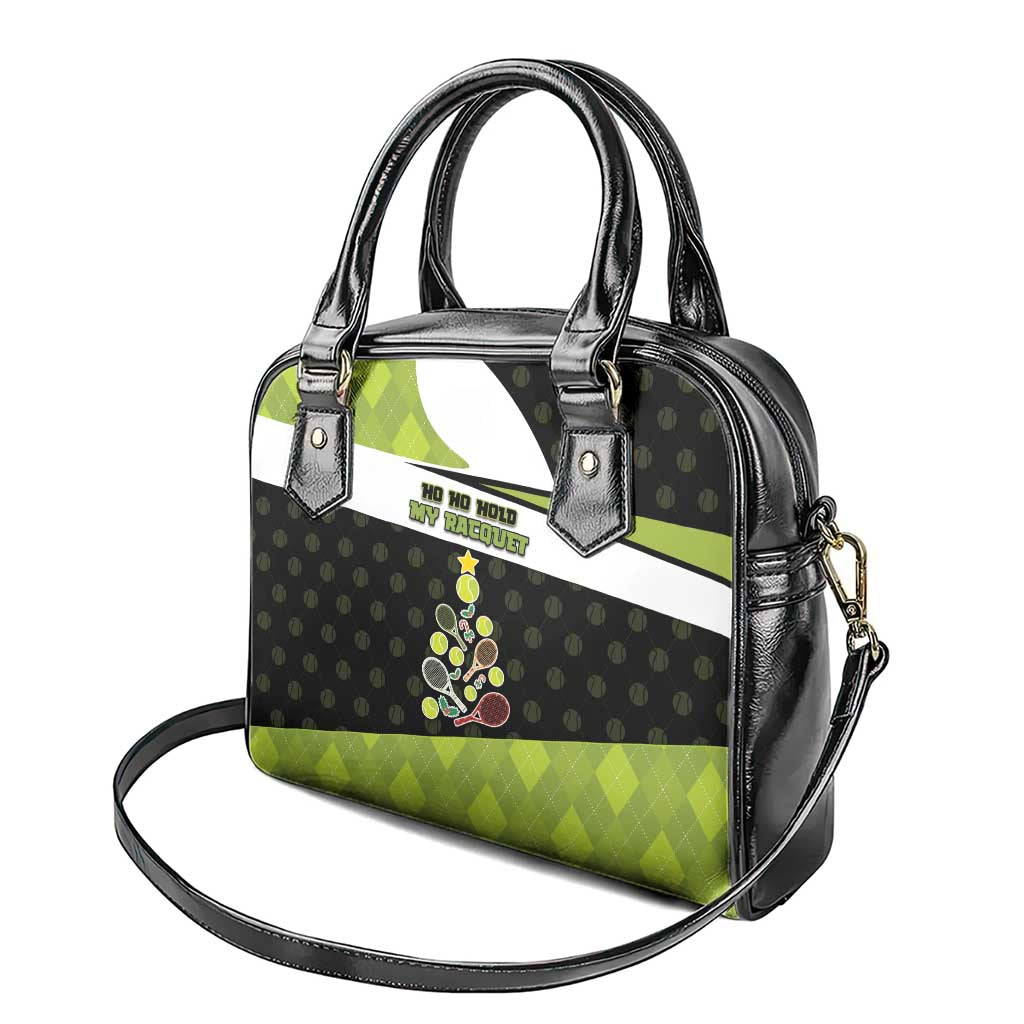 Tennis Christmas Shoulder Handbag Ho Ho Hold My Racquet - Wonder Print Shop