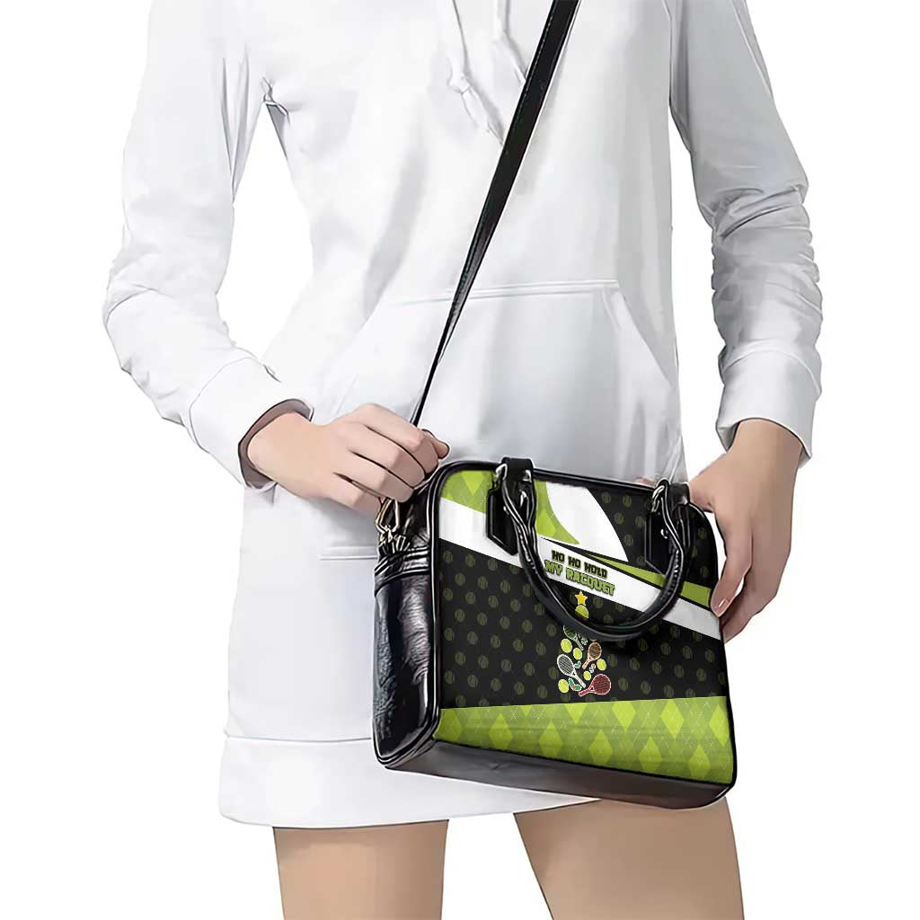 Tennis Christmas Shoulder Handbag Ho Ho Hold My Racquet - Wonder Print Shop