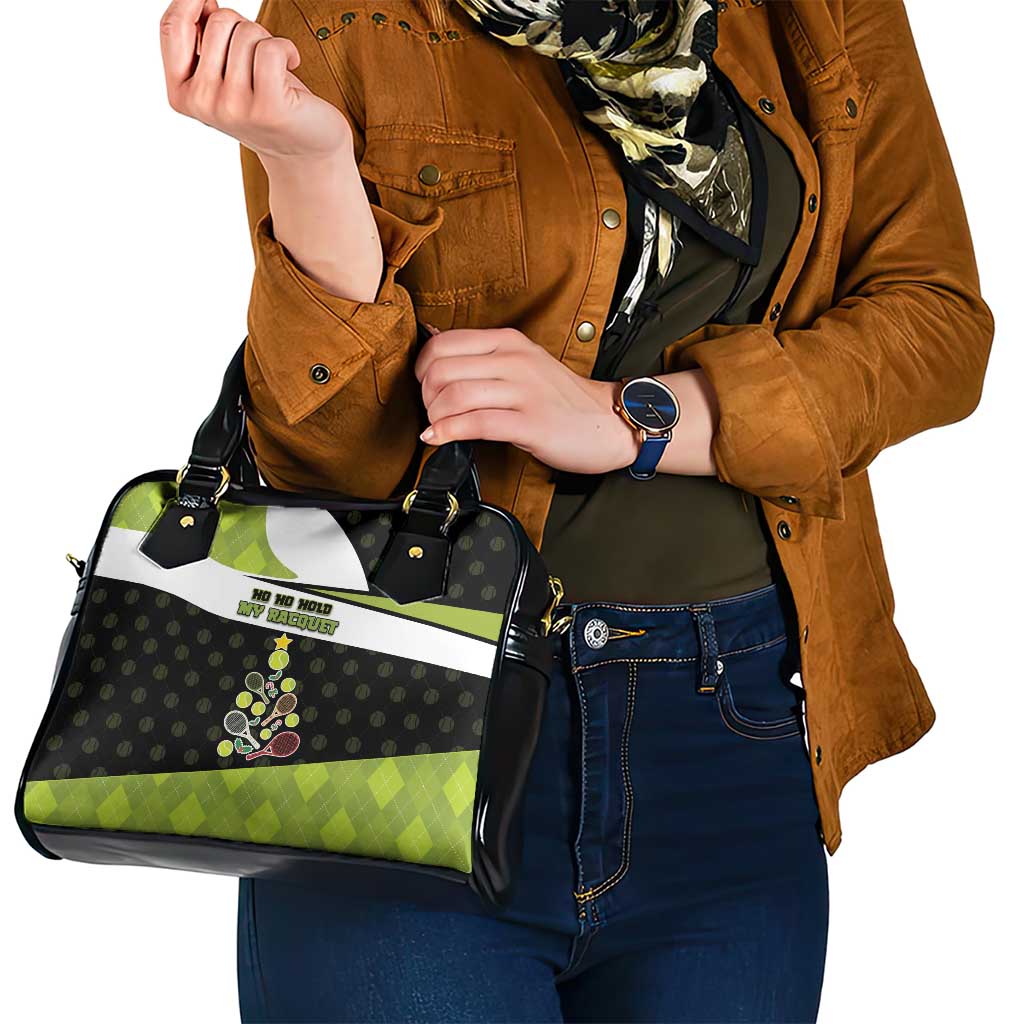 Tennis Christmas Shoulder Handbag Ho Ho Hold My Racquet - Wonder Print Shop