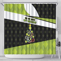 Tennis Christmas Shower Curtain Ho Ho Hold My Racquet - Wonder Print Shop