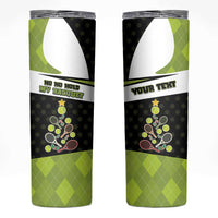 Personalized Tennis Christmas Skinny Tumbler Ho Ho Hold My Racquet - Wonder Print Shop