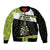 Personalized Tennis Christmas Sleeve Zip Bomber Jacket Ho Ho Hold My Racquet - Wonder Print Shop