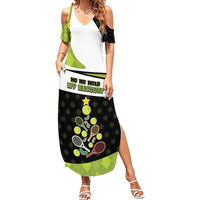 Personalized Tennis Christmas Summer Maxi Dress Ho Ho Hold My Racquet - Wonder Print Shop