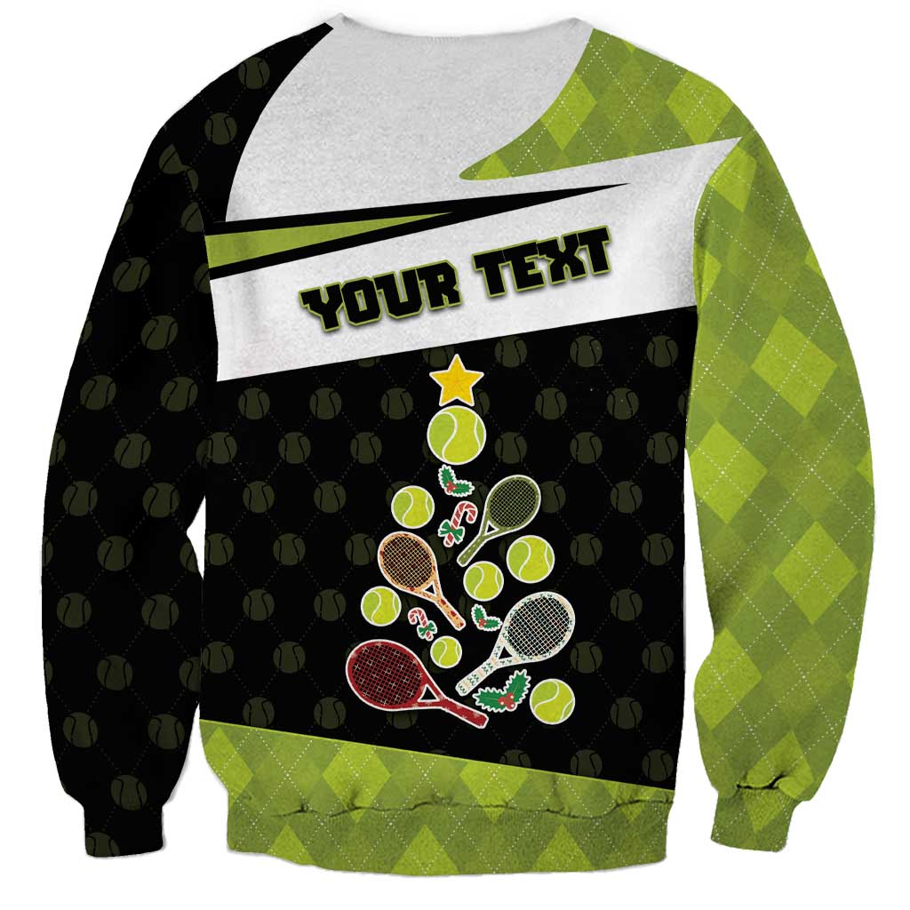 Personalized Tennis Christmas Sweatshirt Ho Ho Hold My Racquet - Wonder Print Shop